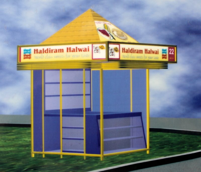 A Modular shop unit designed for food courts at Expressway